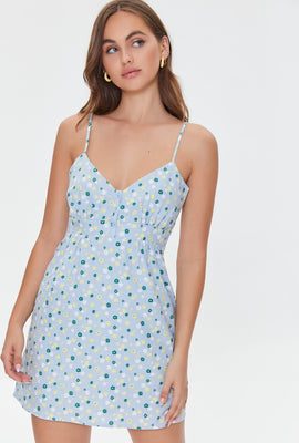 Link to Floral Print Cami Mini Dress Blue