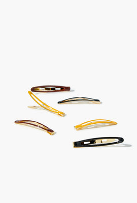Link to Snap Hair Clip Set Brown