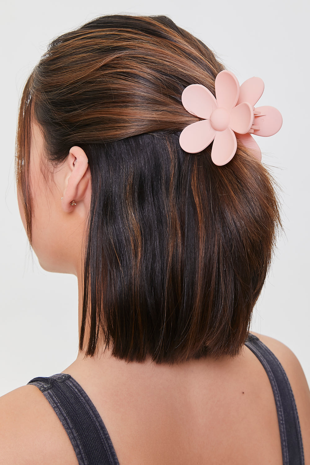 Floral Hair Claw Clip Peach