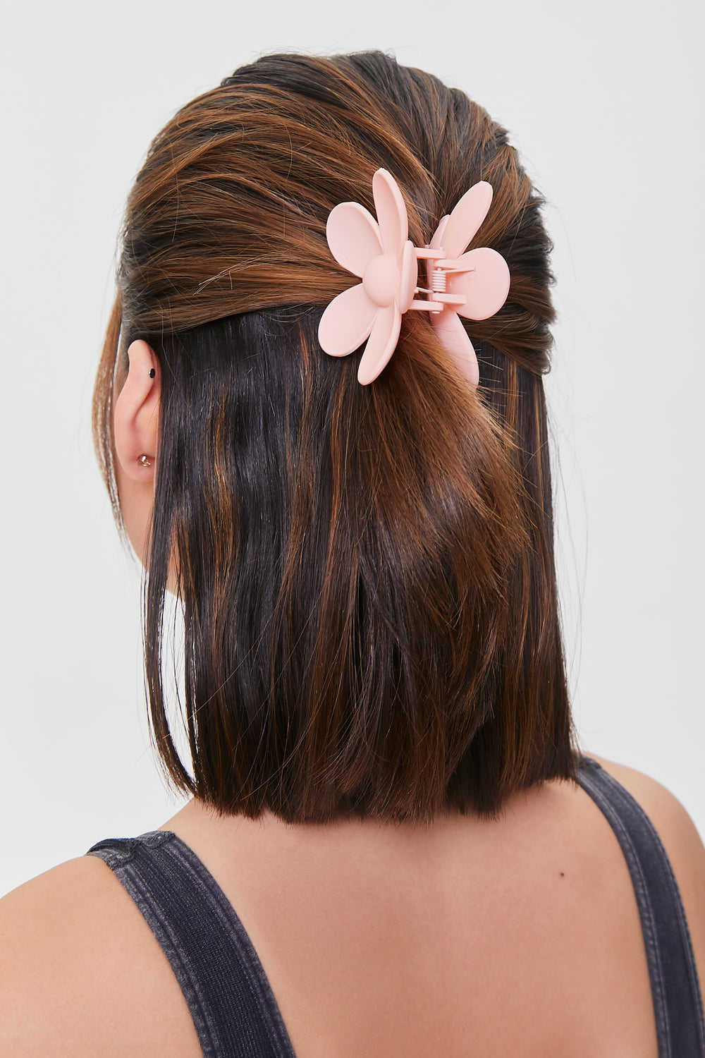 Floral Hair Claw Clip Peach