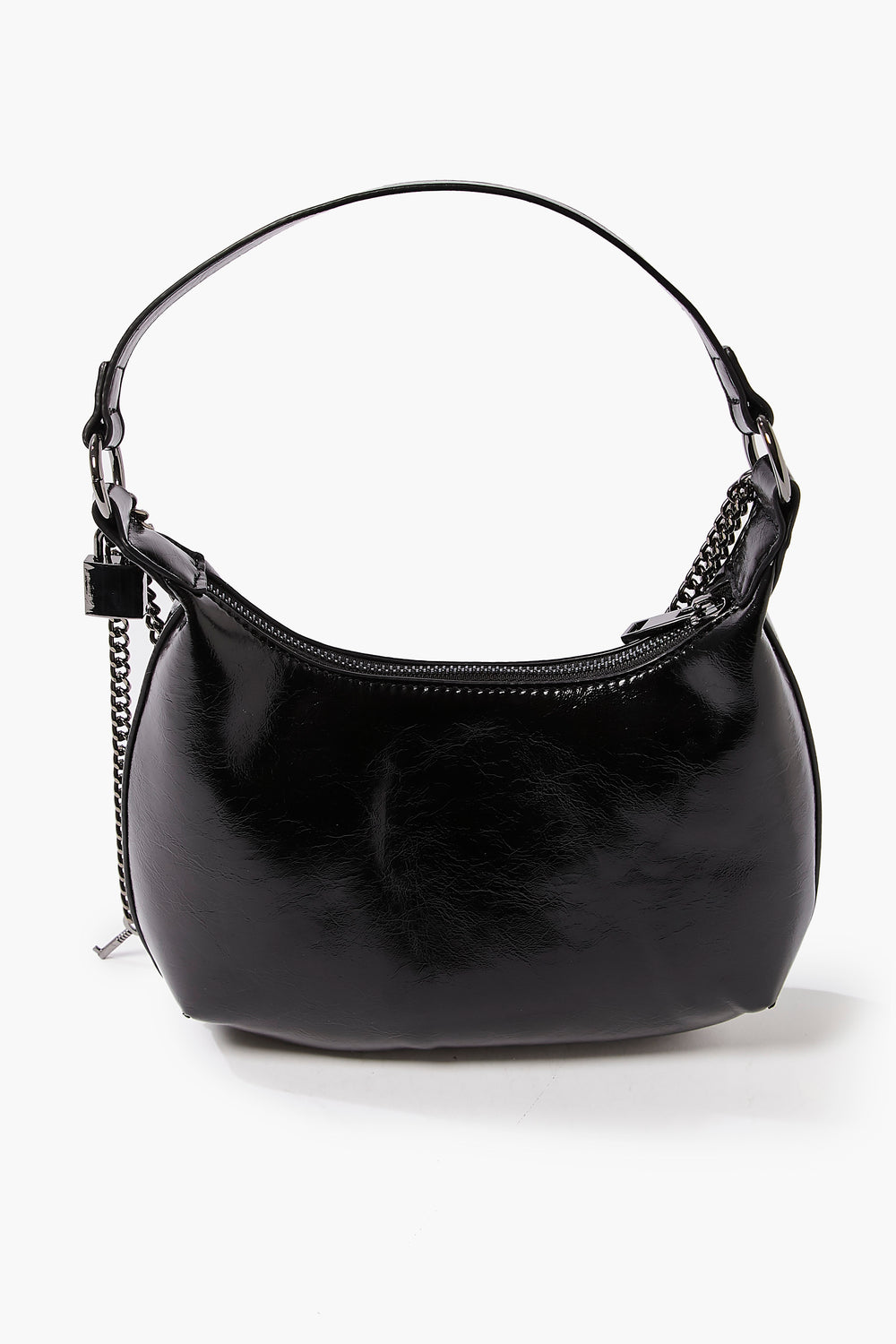 Lock & Key Baguette Shoulder Bag Black