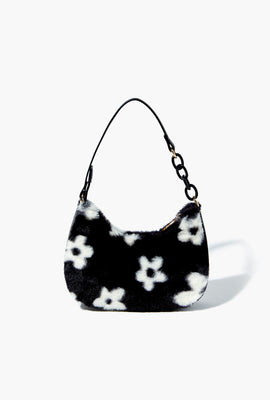 Link to Sac En Peluche À Imprimé Floral Noir