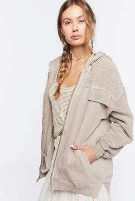 Link to Fleece Zip-Up Hoodie Taupe