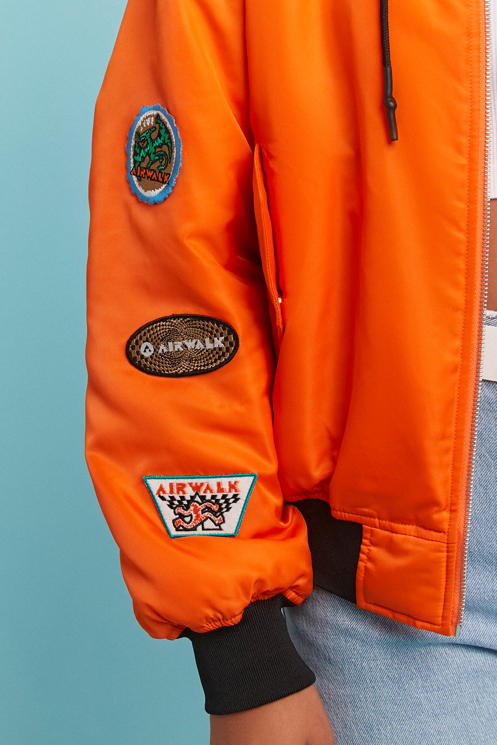 Airwalk Combo Bomber Jacket Orange