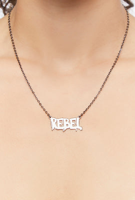 Link to Rebel Pendant Necklace Dark Grey