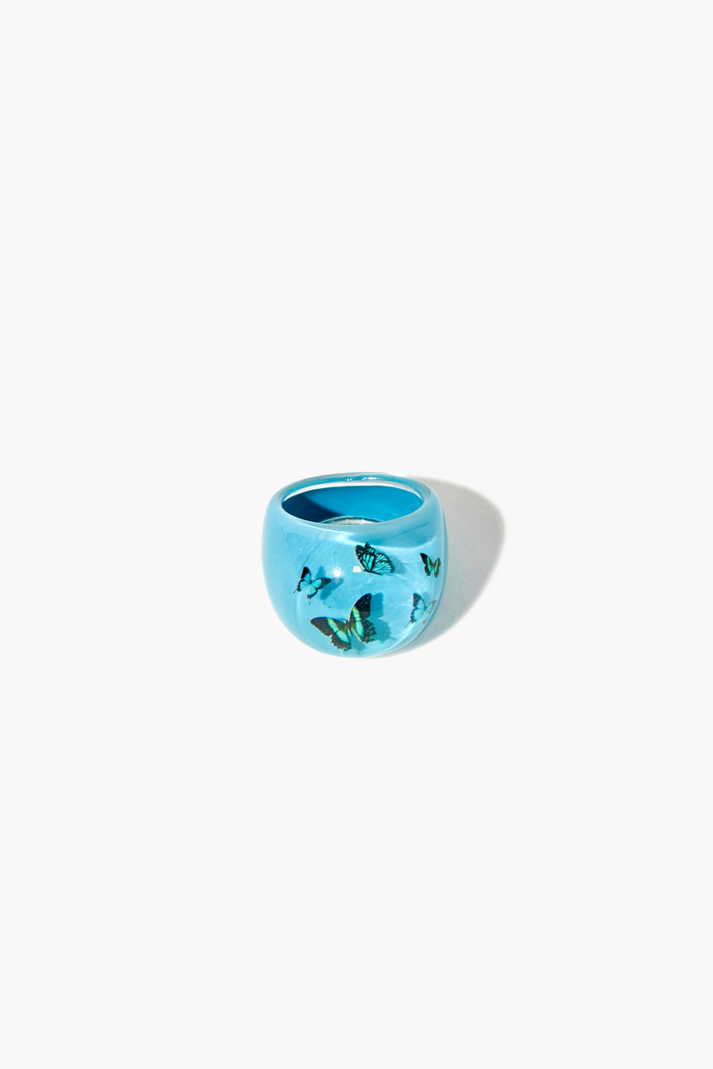 Butterfly Cocktail Ring Blue