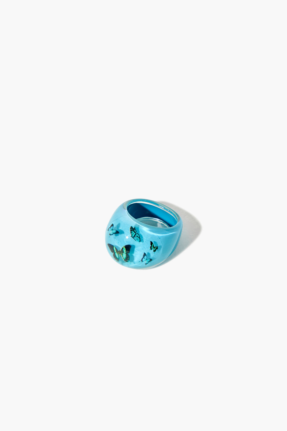 Butterfly Cocktail Ring Blue