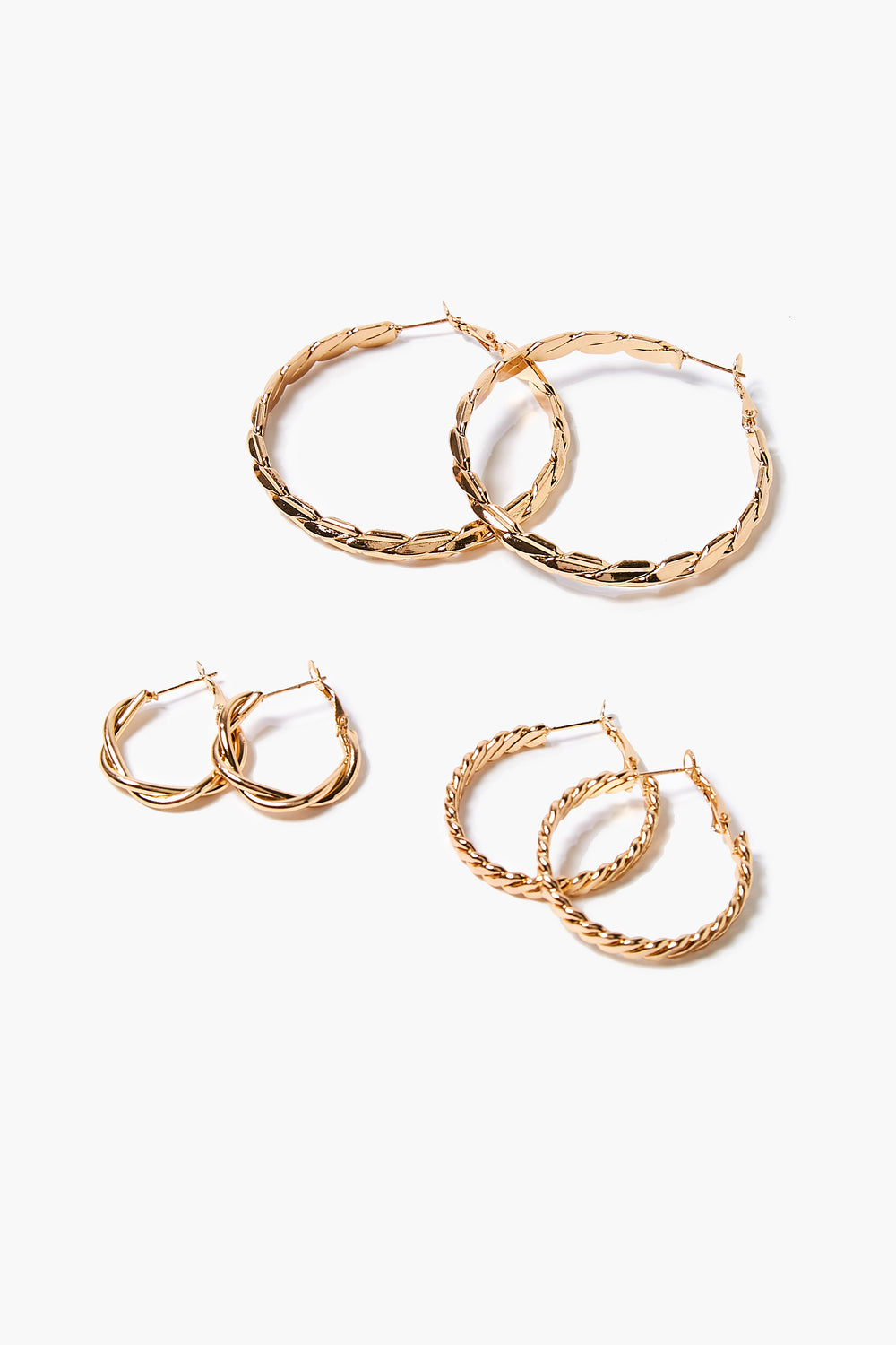 Assorted Hoop Earring Set Gold