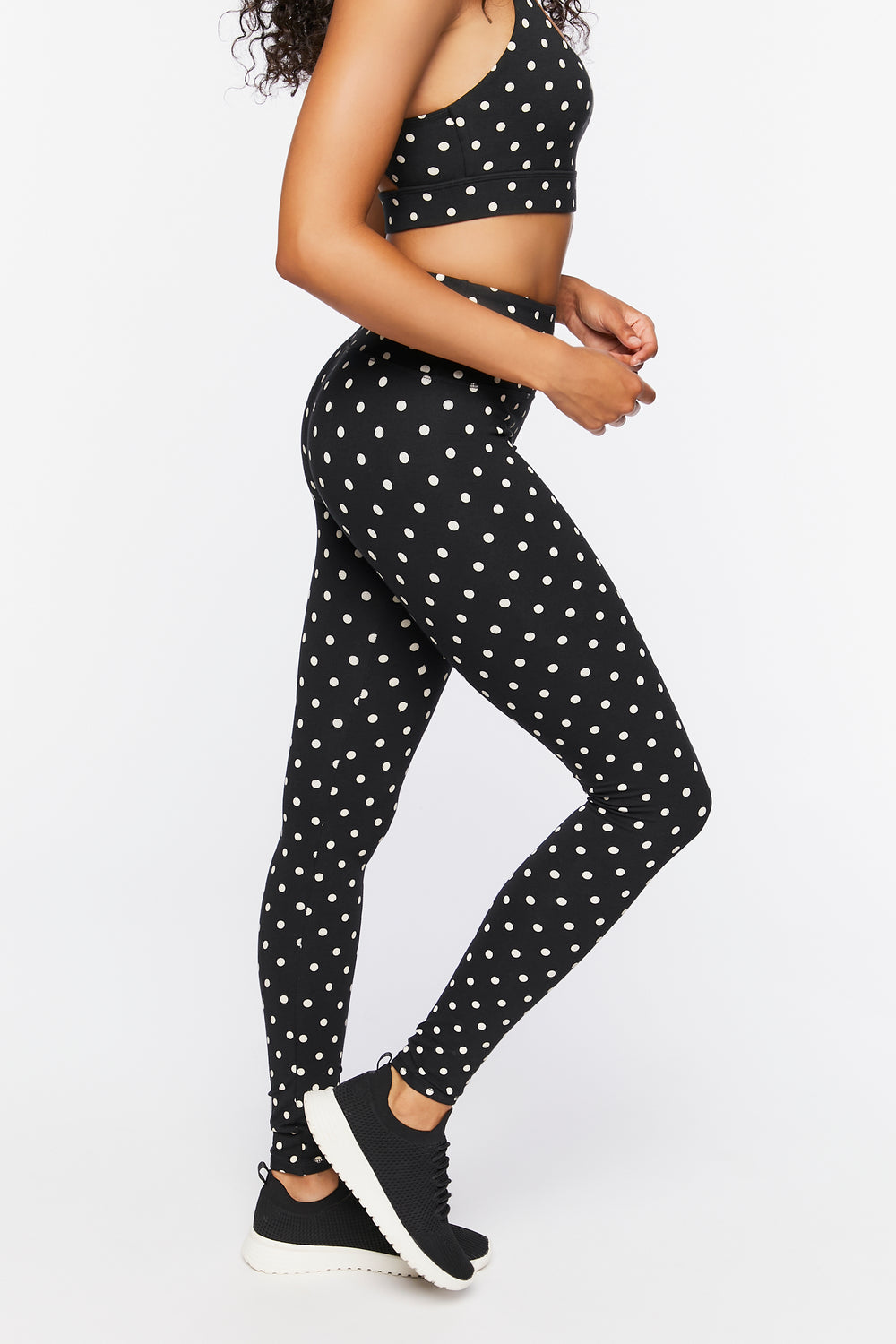 Active Polka Dot Leggings Black