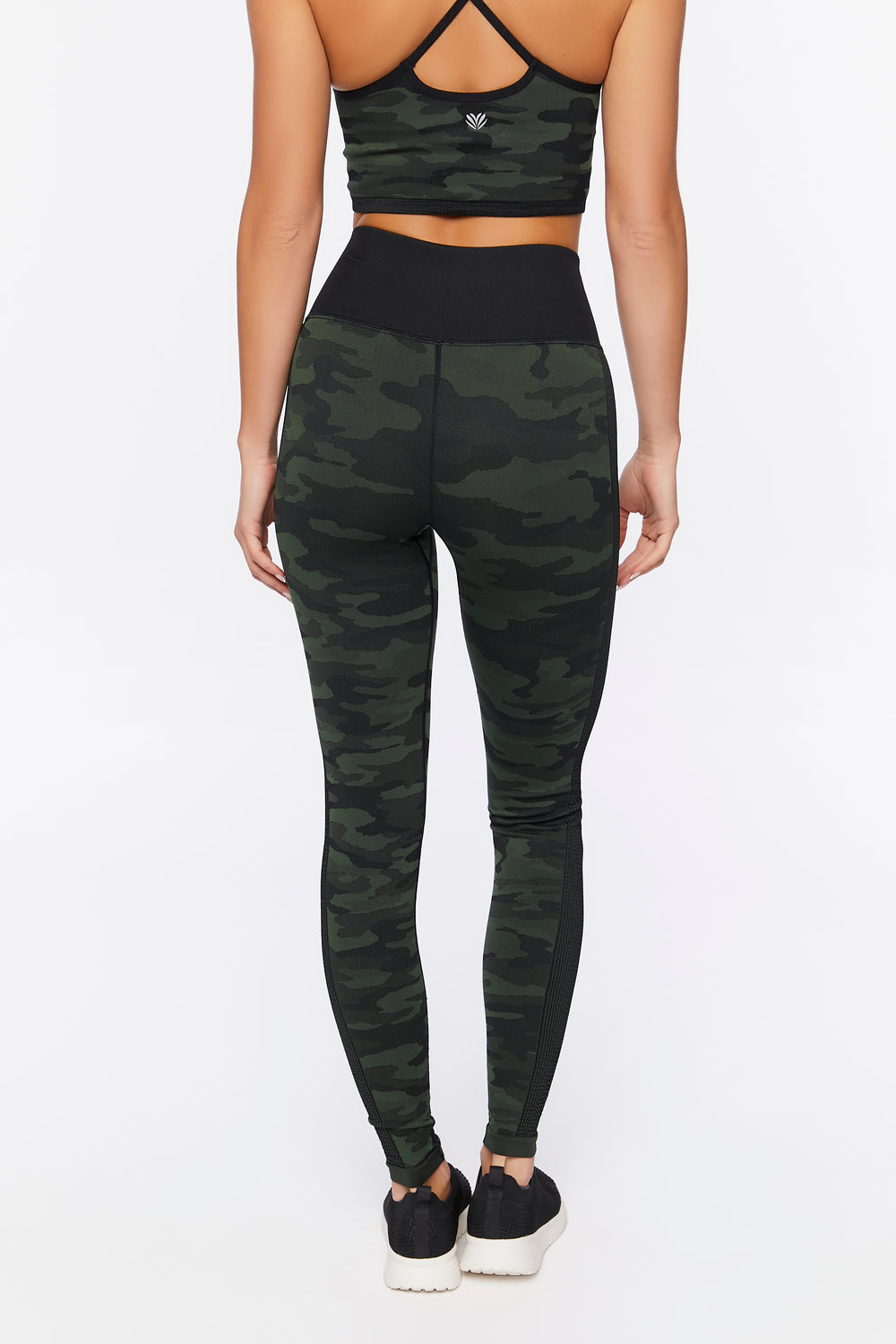 Active Seamless Camo Print Leggings Dark Green