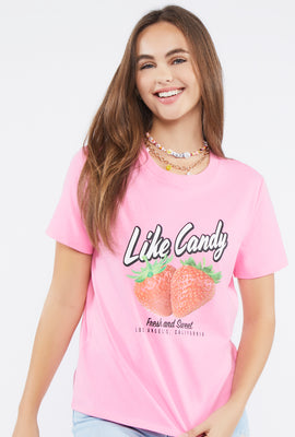 Link to Organically Grown Cotton Graphic Tee Pink