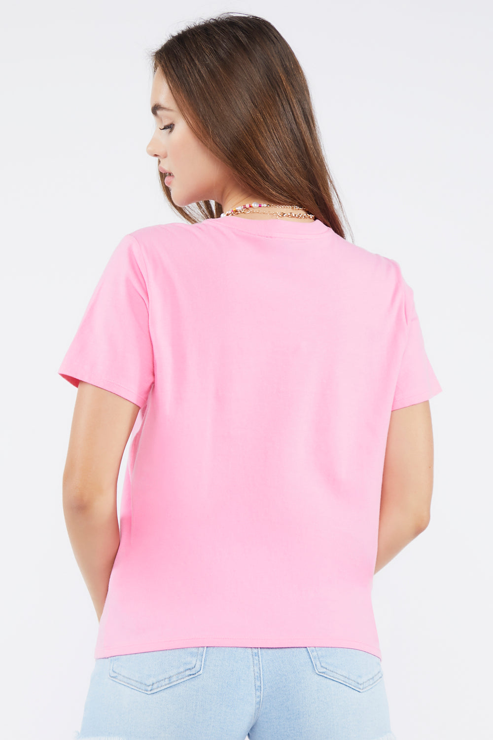 Organically Grown Cotton Graphic Tee Pink