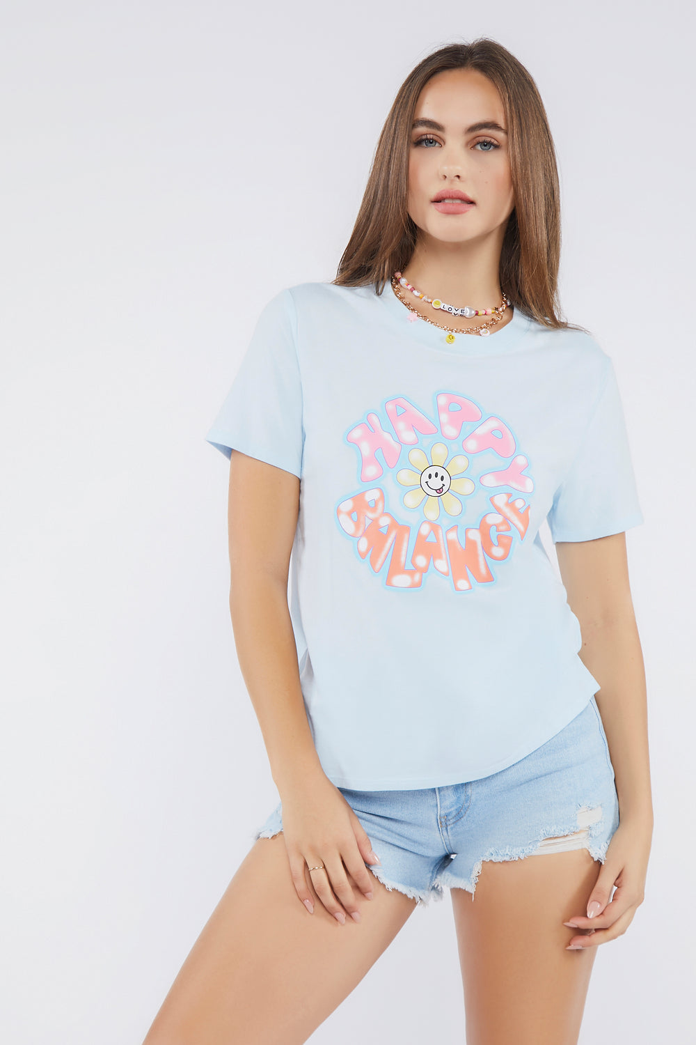 Organically Grown Cotton Graphic Tee Blue