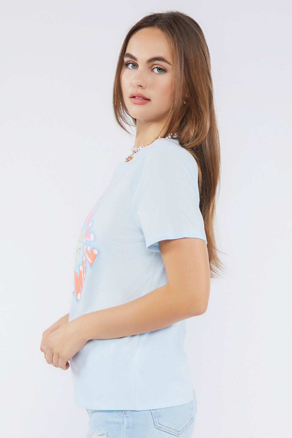 Organically Grown Cotton Graphic Tee Blue