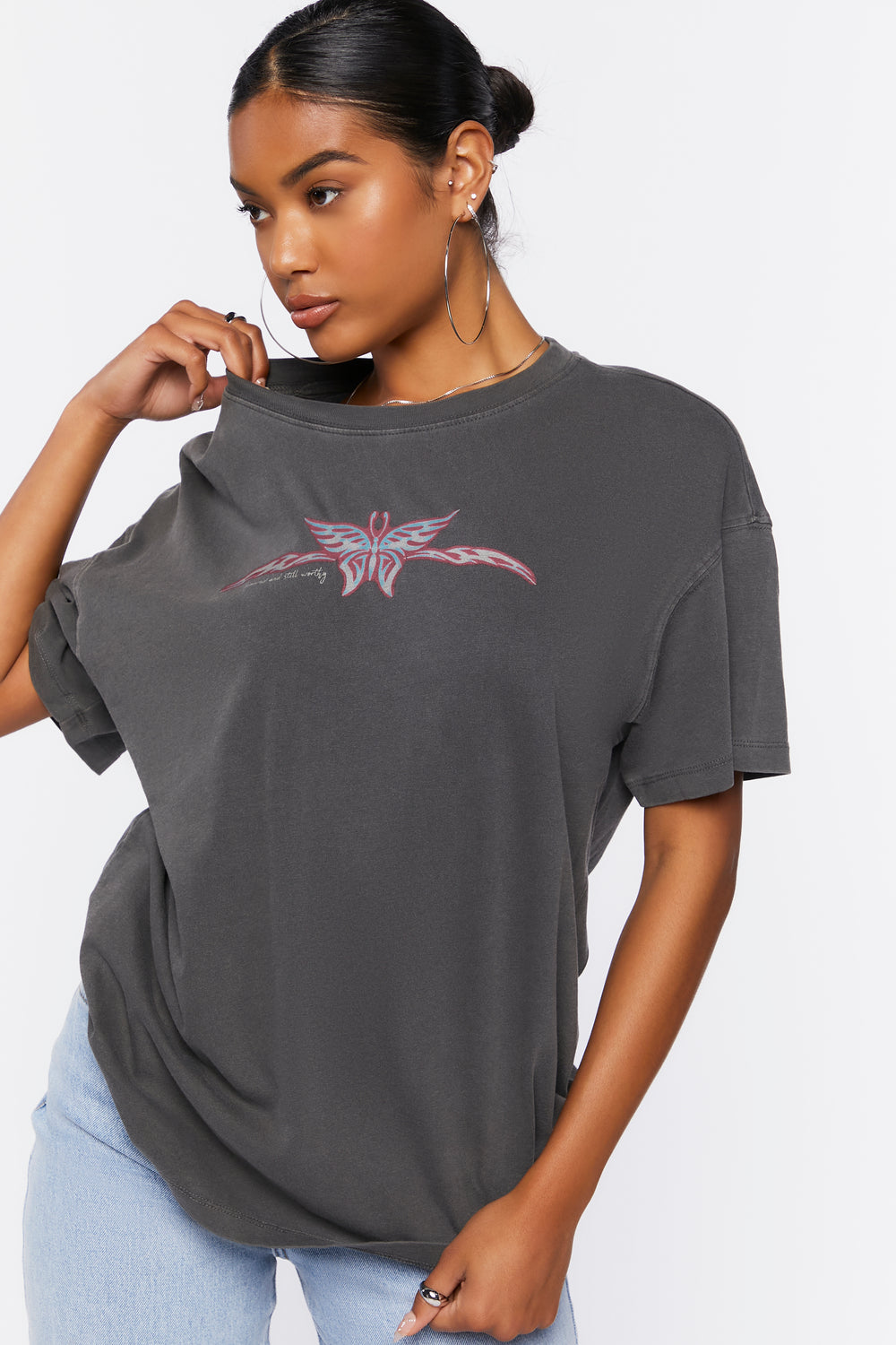 Butterfly Graphic Tee Black