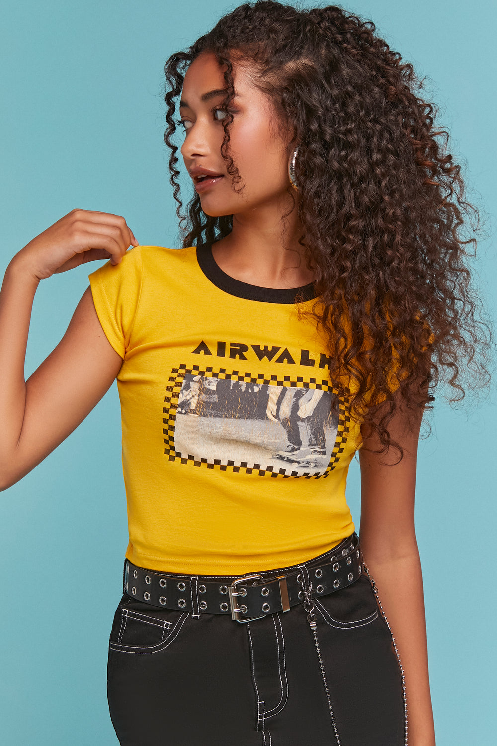 Airwalk Skateboard Graphic Tee Yellow