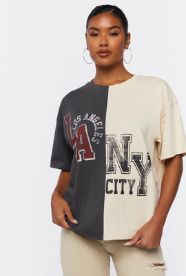 Link to Reworked LA & NY Graphic Tee Charcoal