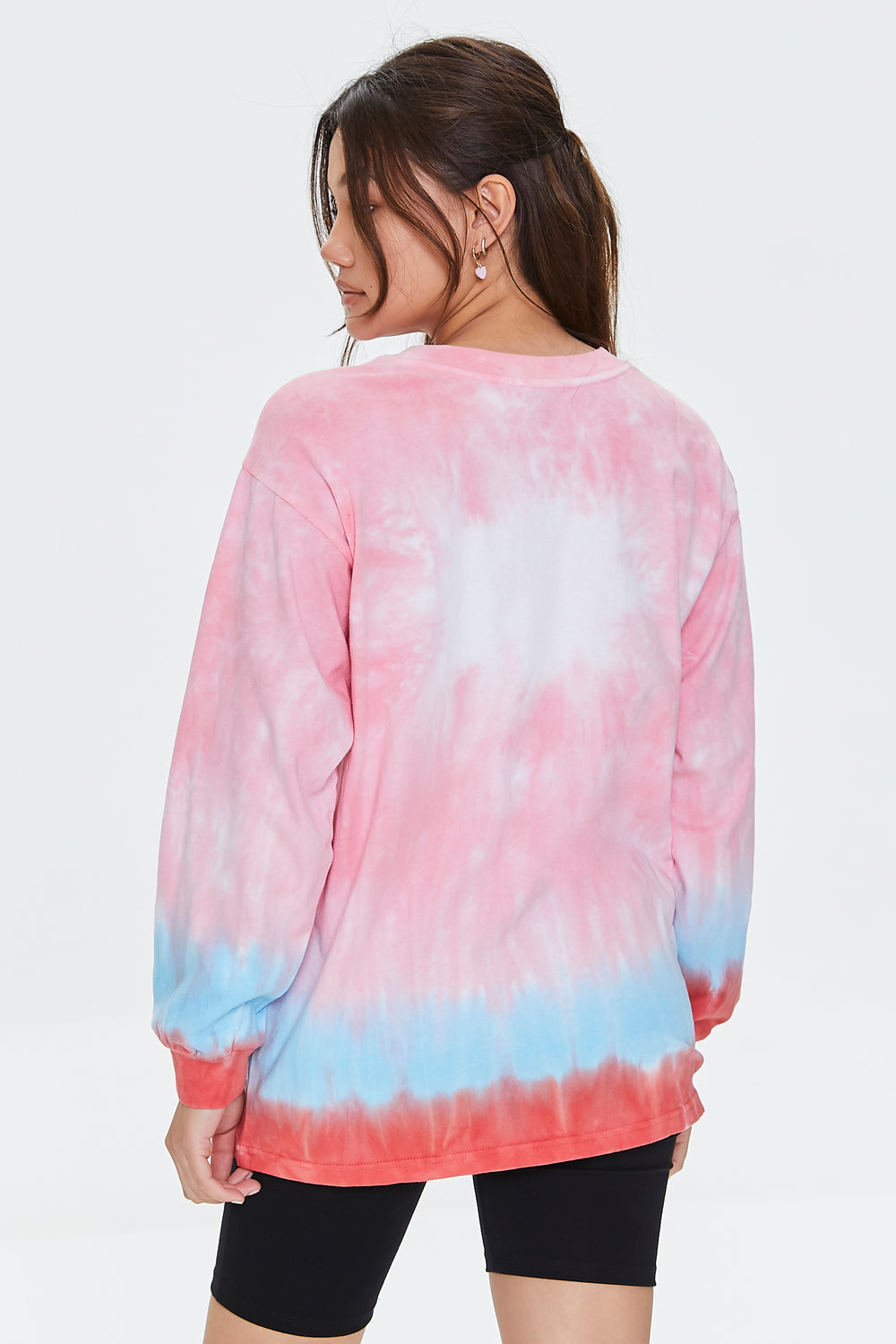 Aloha Graphic Ombre Tie-Dye Tee Pink