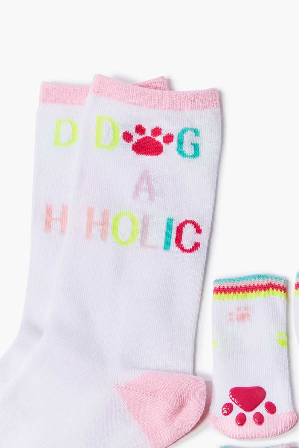 Crew Socks & Dog Socks Set White