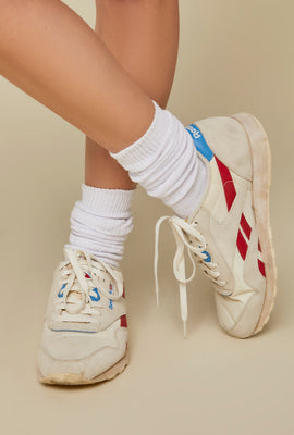 Link to Ribbed Knee-High Socks White