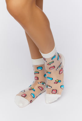 Link to Hello Kitty & Friends Little Twin Stars Socks Cream