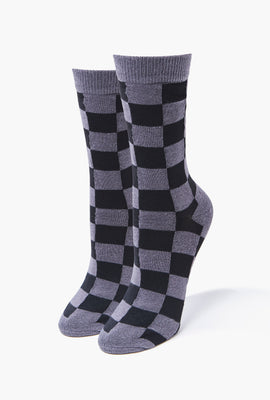 Link to Men Checkered Crew Socks Black