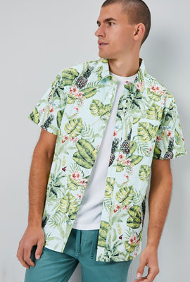 Link to Tropical Leaf Print Shirt Sage