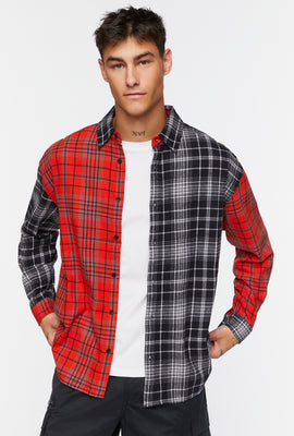 Link to Plaid Button-Front Shirt Red