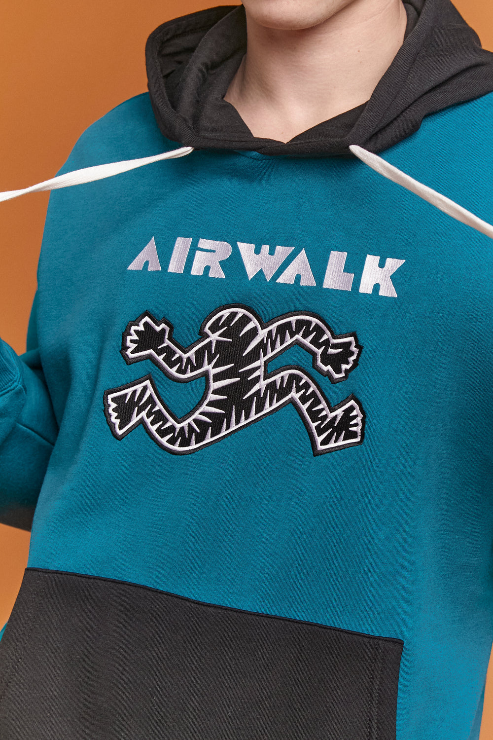 Airwalk Embroidered Fleece Hoodie Teal