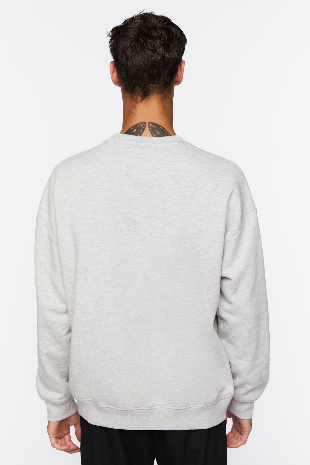 Still Going Patch Fleece Pullover Heather Grey