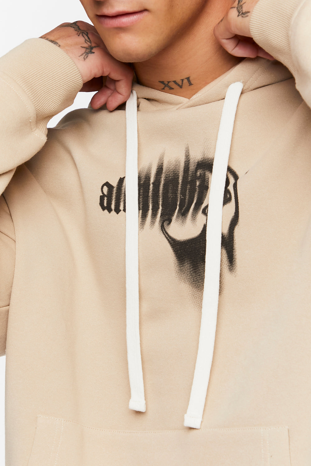 Allnight Graphic Hoodie Taupe