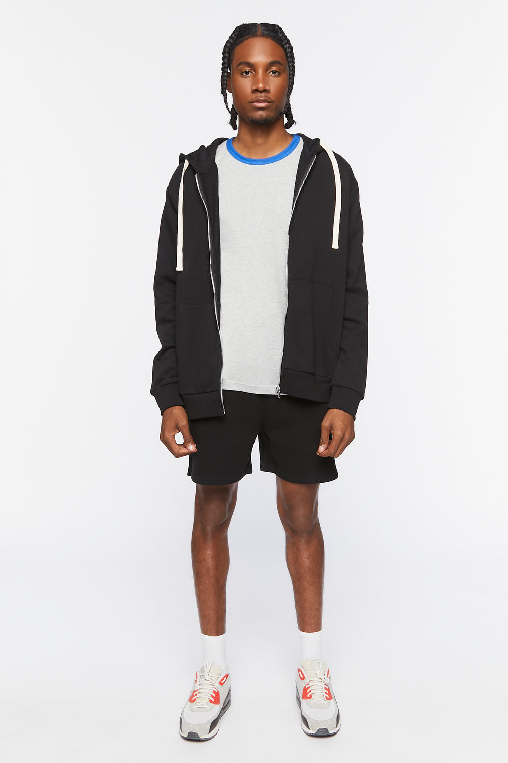 Fleece Zip-Up Hoodie Black