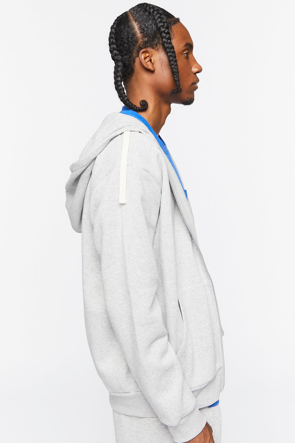 Fleece Zip-Up Hoodie Heather Grey