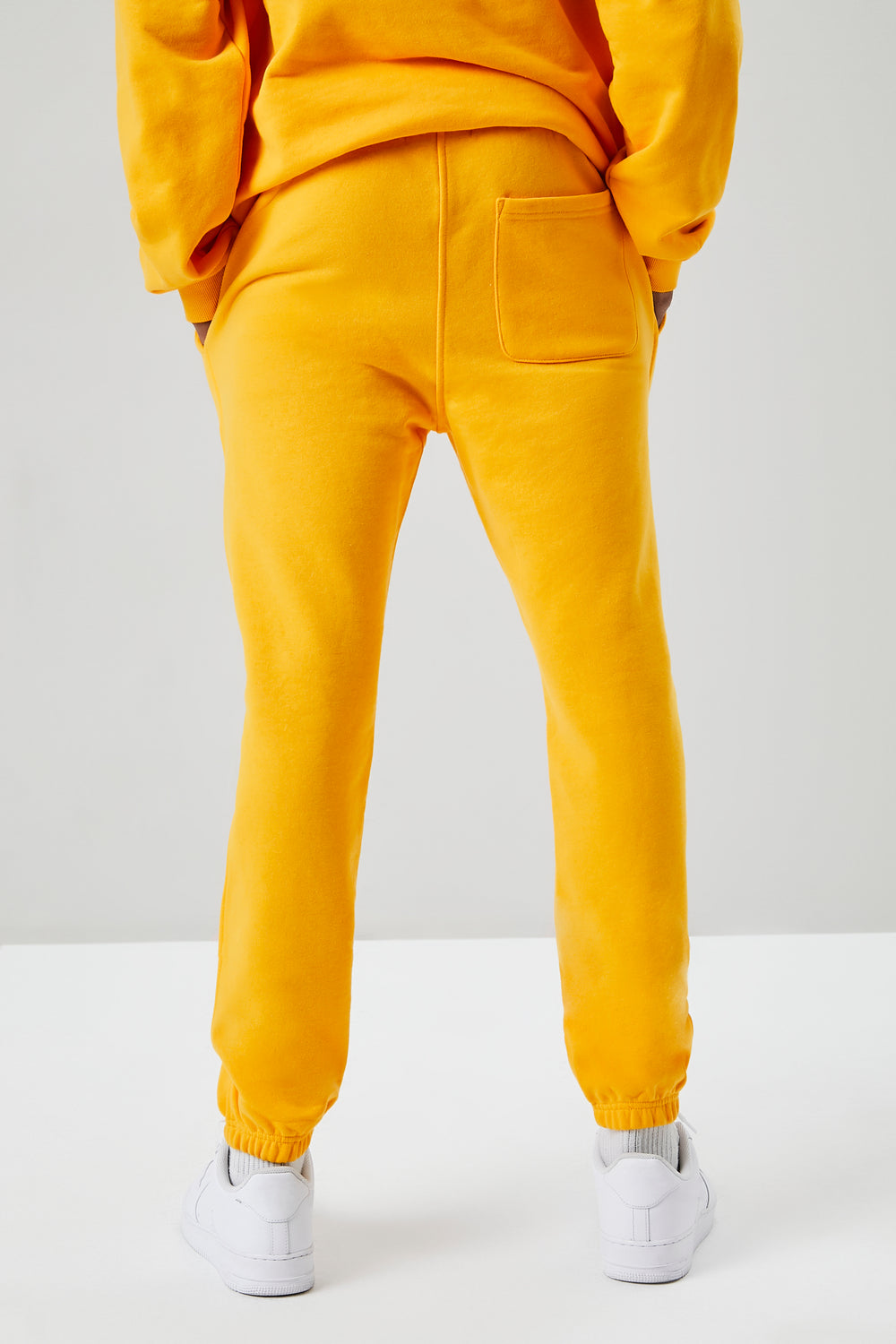 Basic Drawstring Joggers Orange