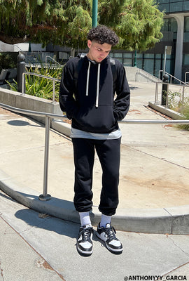 Link to Basic Drawstring Joggers Black