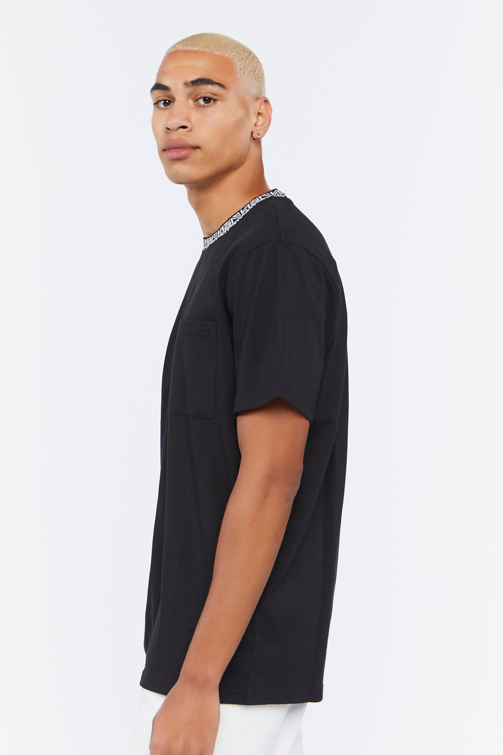 Geo-Trim Patch Pocket Tee Black