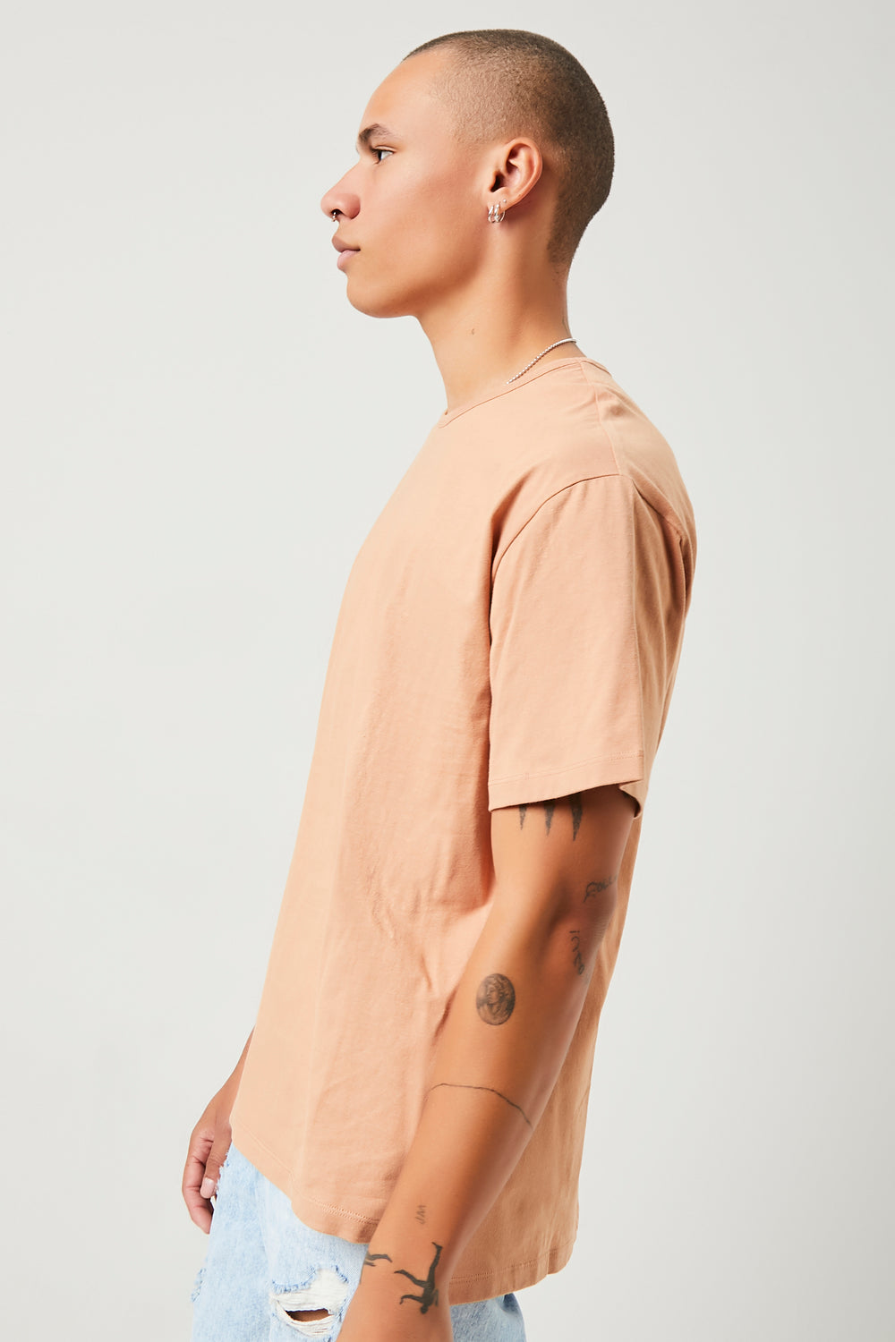 Essential High-Low Tee Camel