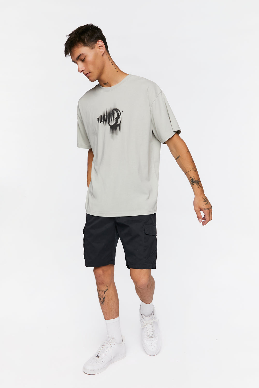 Allnight Crescent Moon Graphic Tee Sage