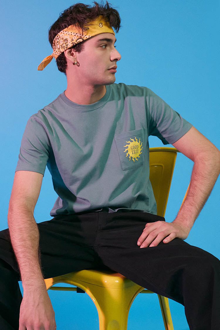 Good Trip Graphic Crew Neck Tee Green