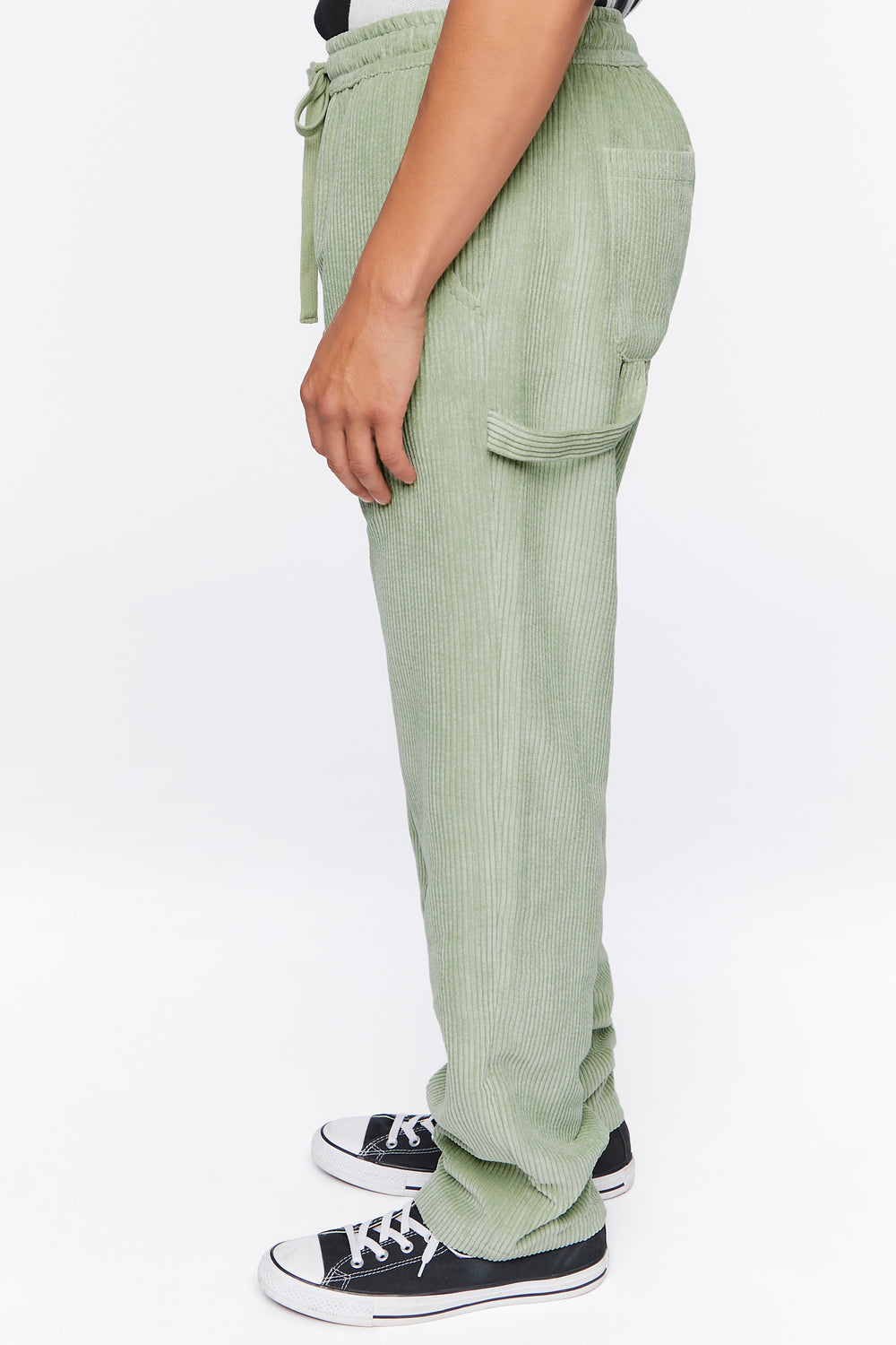 Ribbed Drawstring Pants Sage