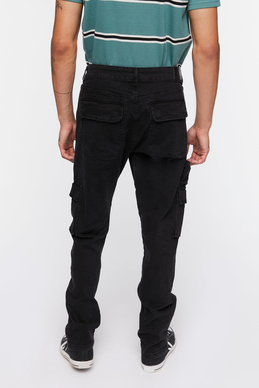 Slim-Fit Cargo Jeans Black