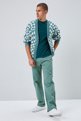 Link to Cotton Straight-Leg Pants Green