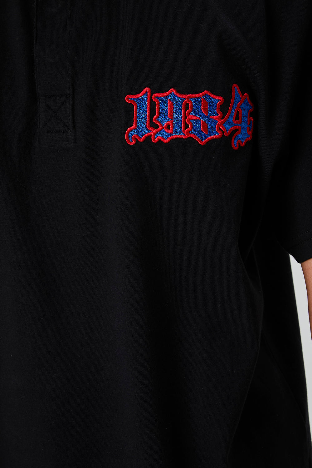 Embroidered USA Polo Shirt Black