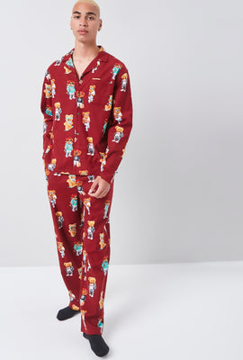 Link to Teddy Bear Print Pajama Pants Red
