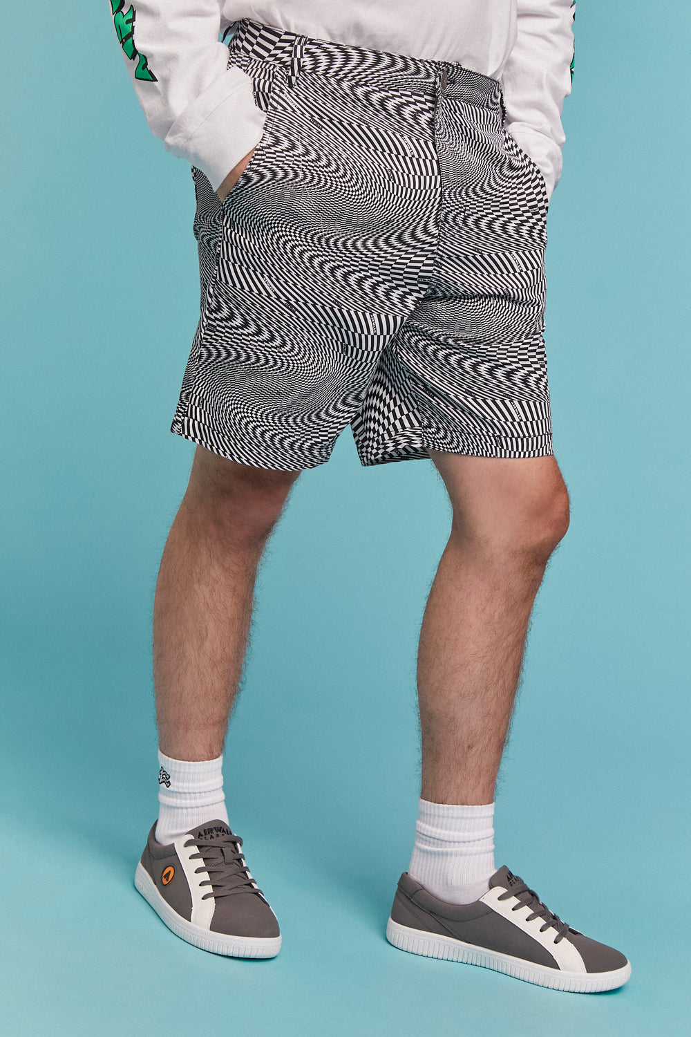 Airwalk Checkered Shorts Black