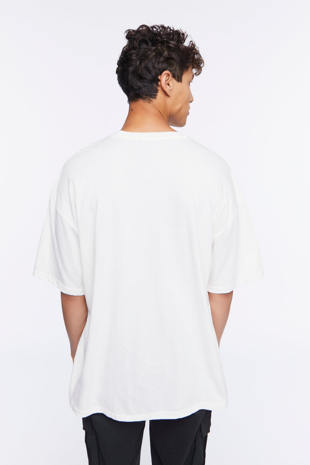 Oversized Cotton Crew Tee White