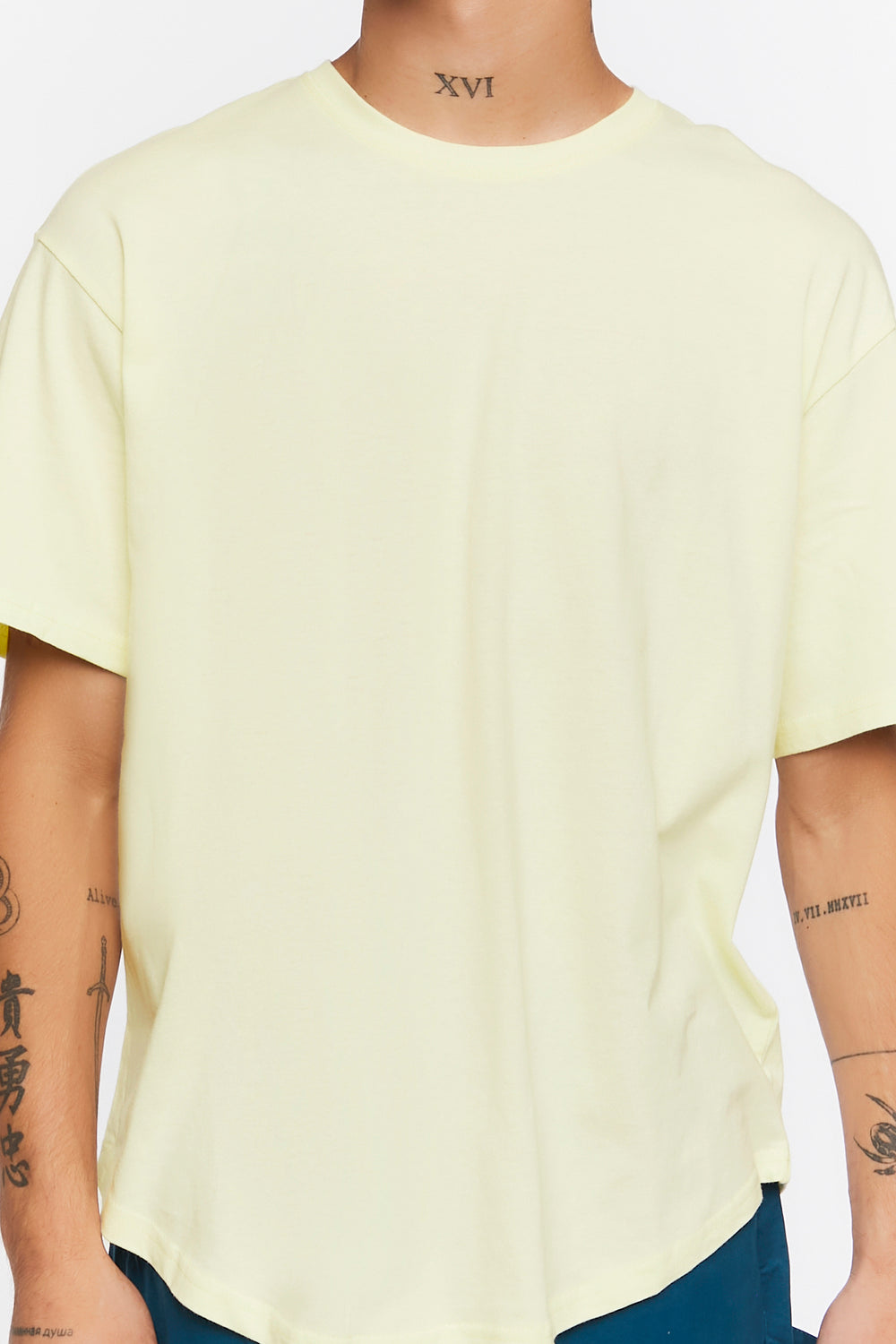 Scoop-Hem Crew Tee Yellow