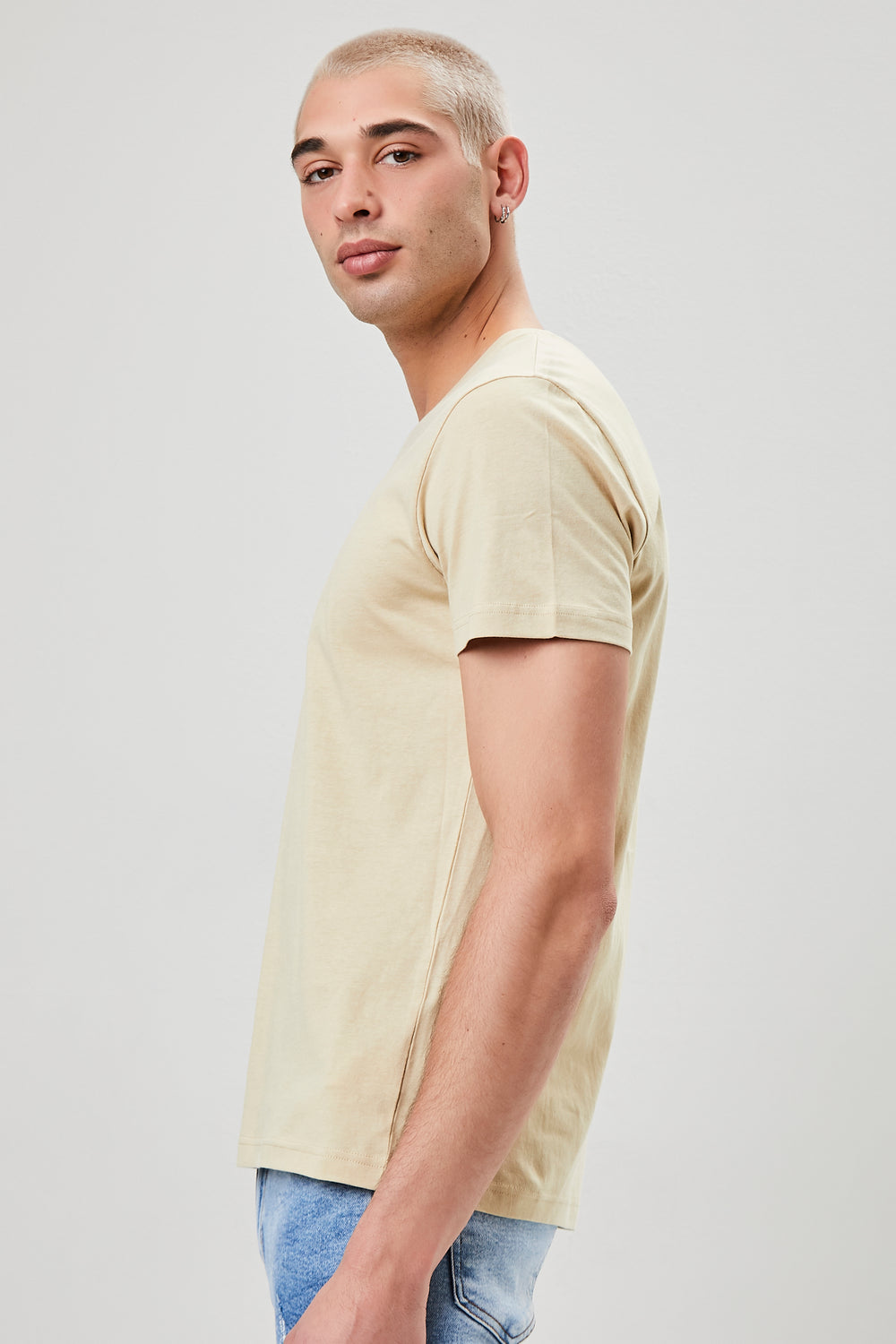 Basic Organically Grown Cotton Tee Khaki