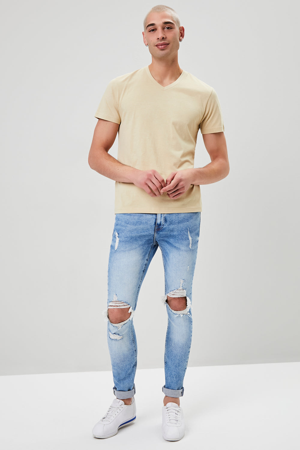 Basic Organically Grown Cotton Tee Khaki