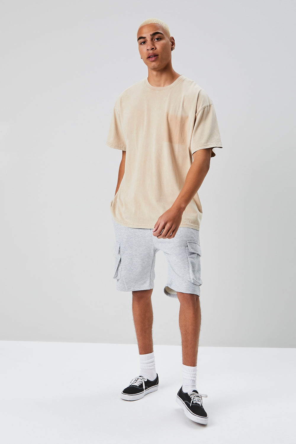 Mineral Wash Crew Neck Tee Taupe